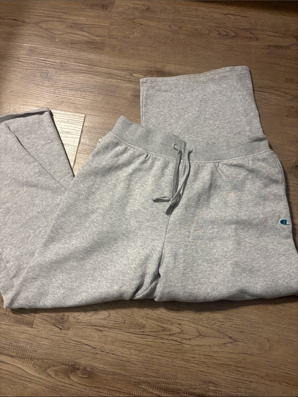 Champion Light Gray High-Waist Jogger Sweatpants